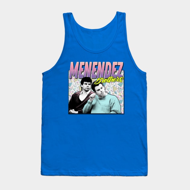 The Menendez Brothers 90s Styled Retro Graphic Design Tank Top by DankFutura